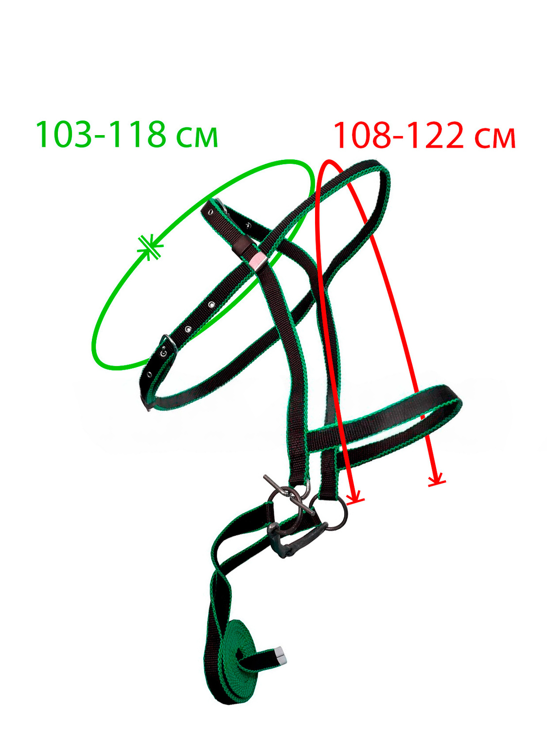 Узда капроновая двойная 25 мм
